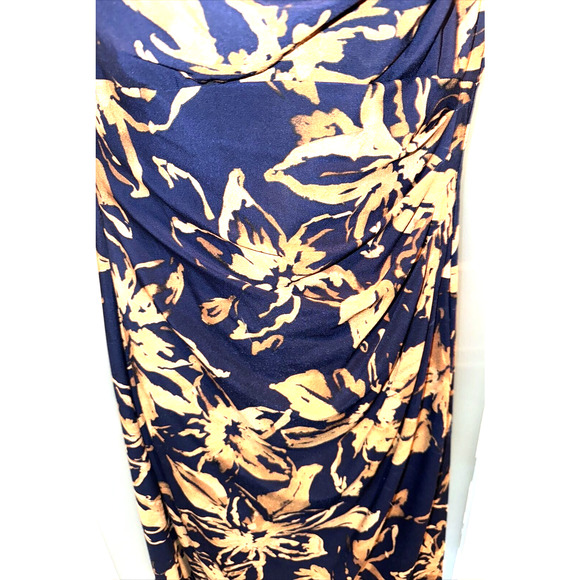 Lauren Ralph Lauren Dress Size 10 Floral Print Knee Length Sleeveless Holiday - Picture 3 of 5